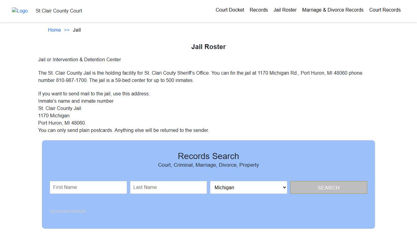 Jail Roster St Clair County Court
